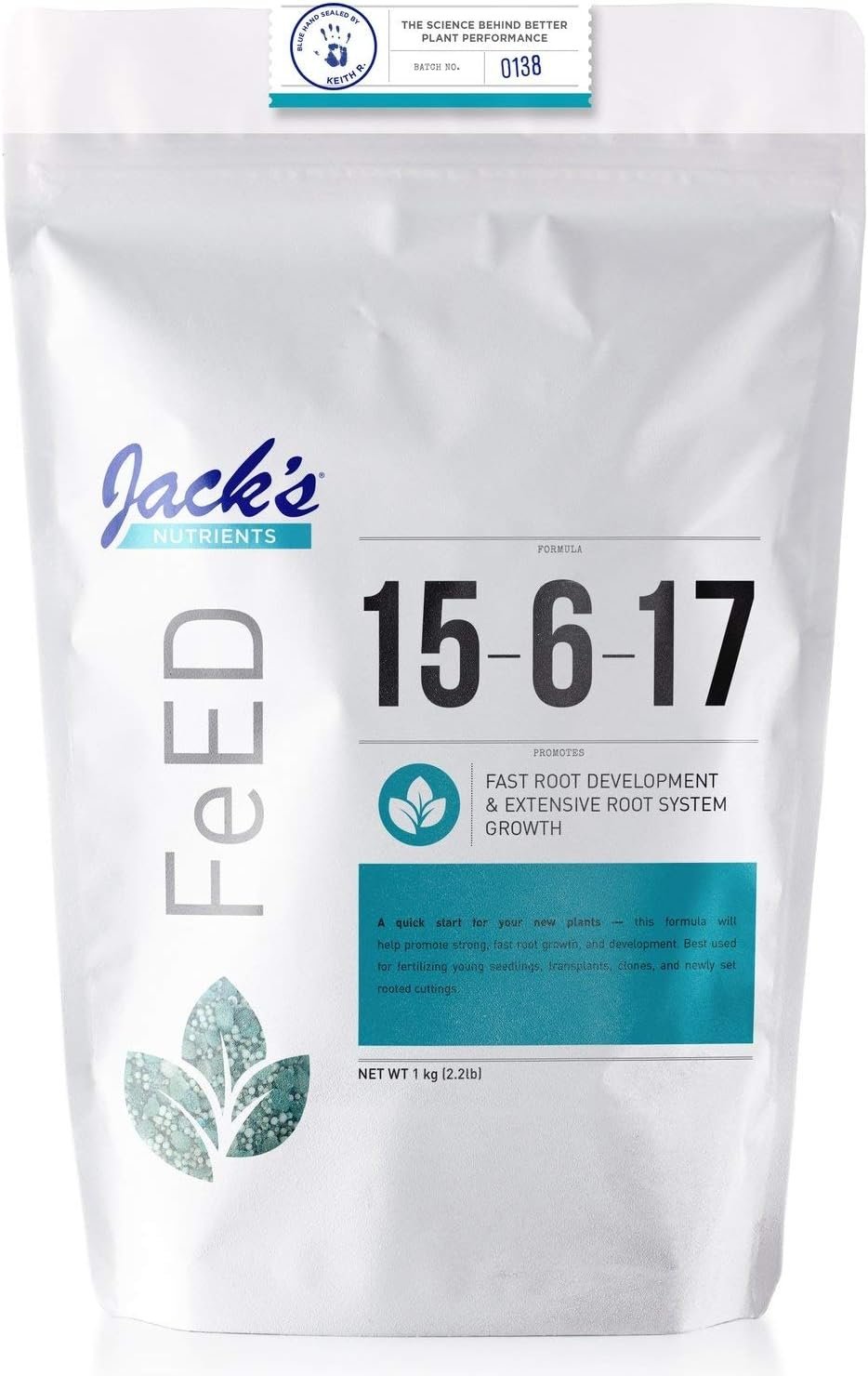 Jacks Nutrients Clone 15-6-17 Fertilizer, 2.2lbs