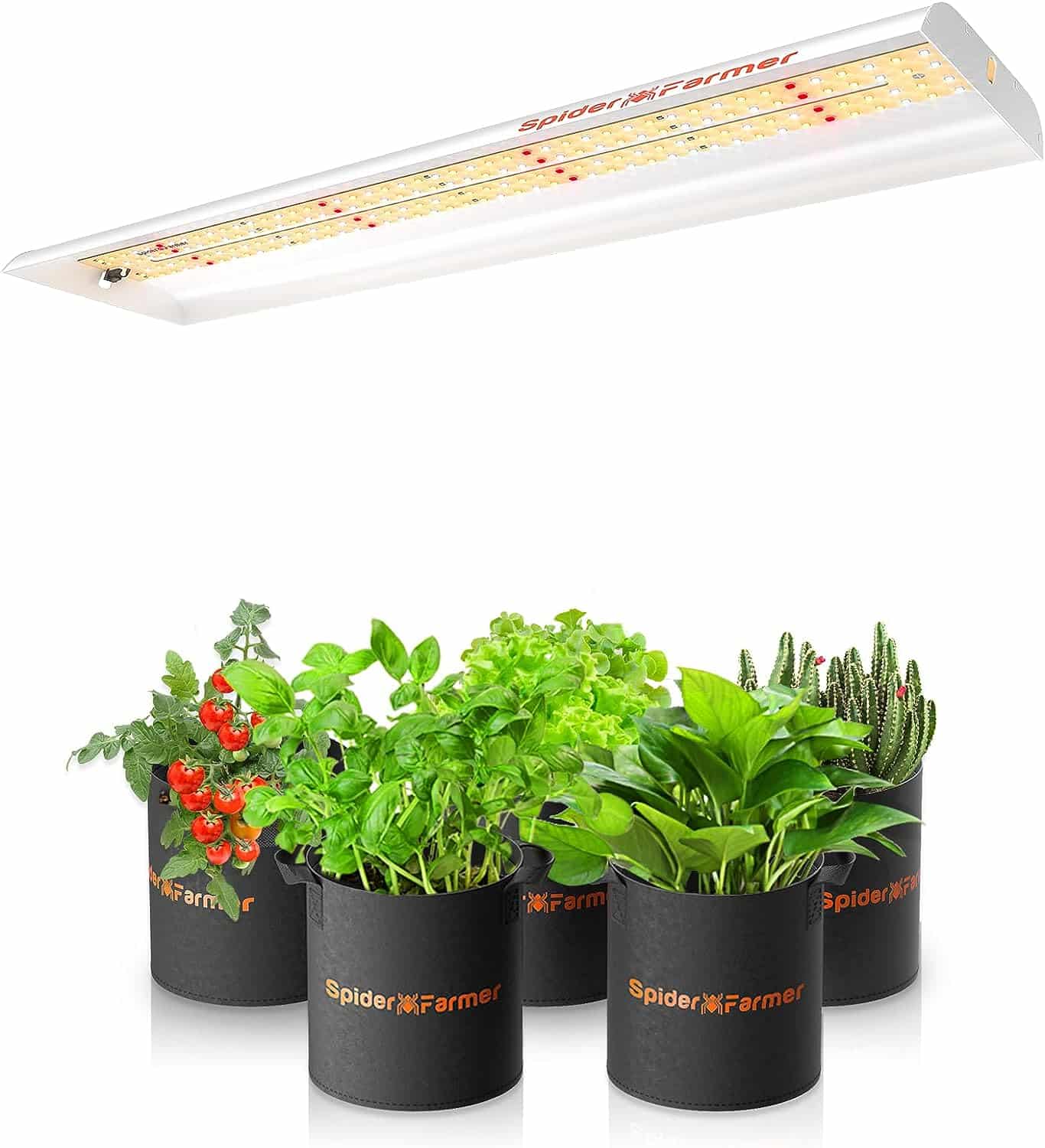 2023 Newest SPIDER FARMER SF300 LED Grow Light Sunlike Full Spectrum Plant Grow Lights for Indoor Plants Hydroponics Seeding Veg Flower Energy Saving  High Efficiency Growing Lamp 192 Diodes