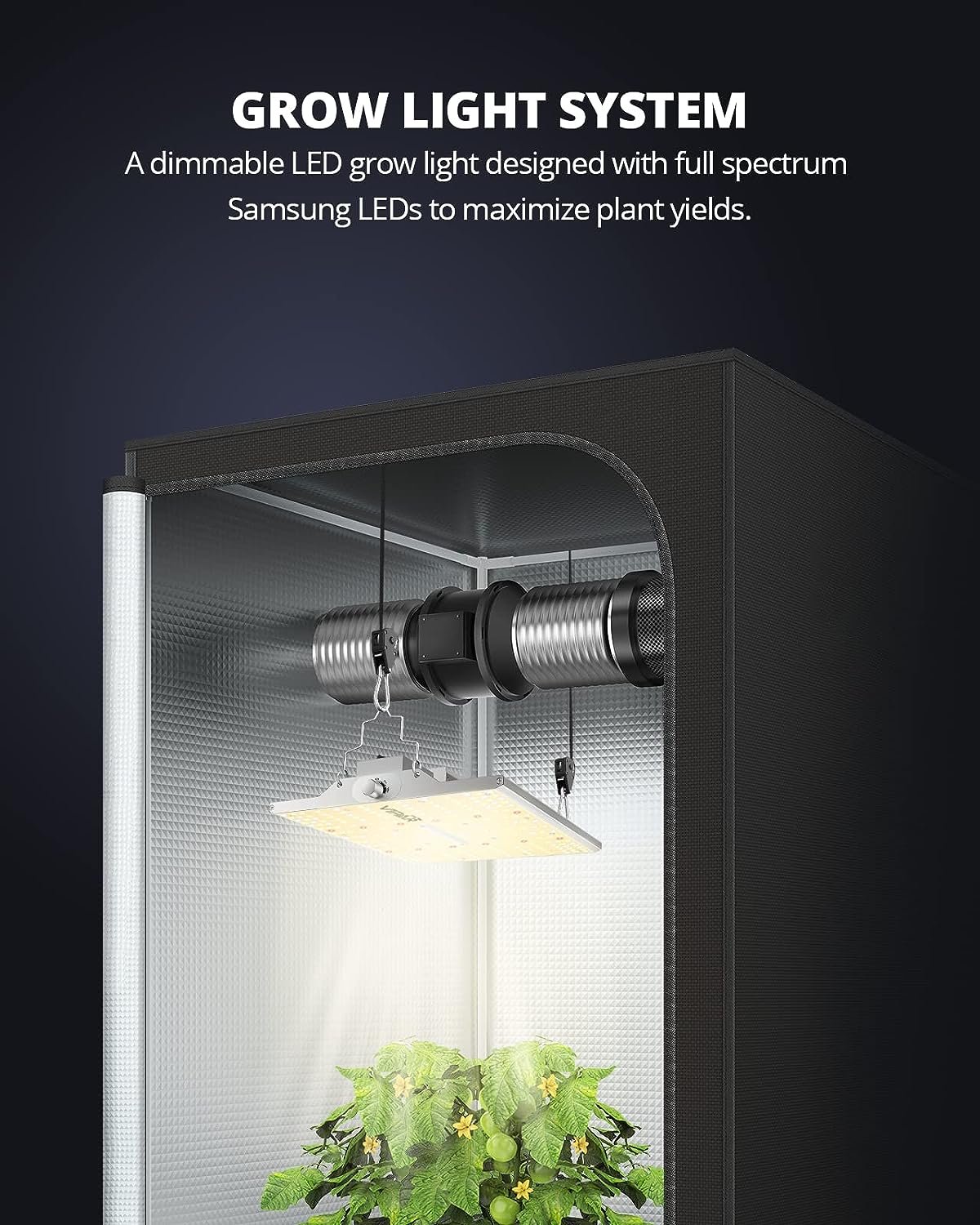 VIPARSPECTRA 2023 Upgraded XS2000 LED Grow Light with Samsung LM301B Diodes  MeanWell Driver, Dimming Daisy Chain, Full Spectrum Lights for Indoor Plants Veg and Bloom 4x2/3x3 Tent