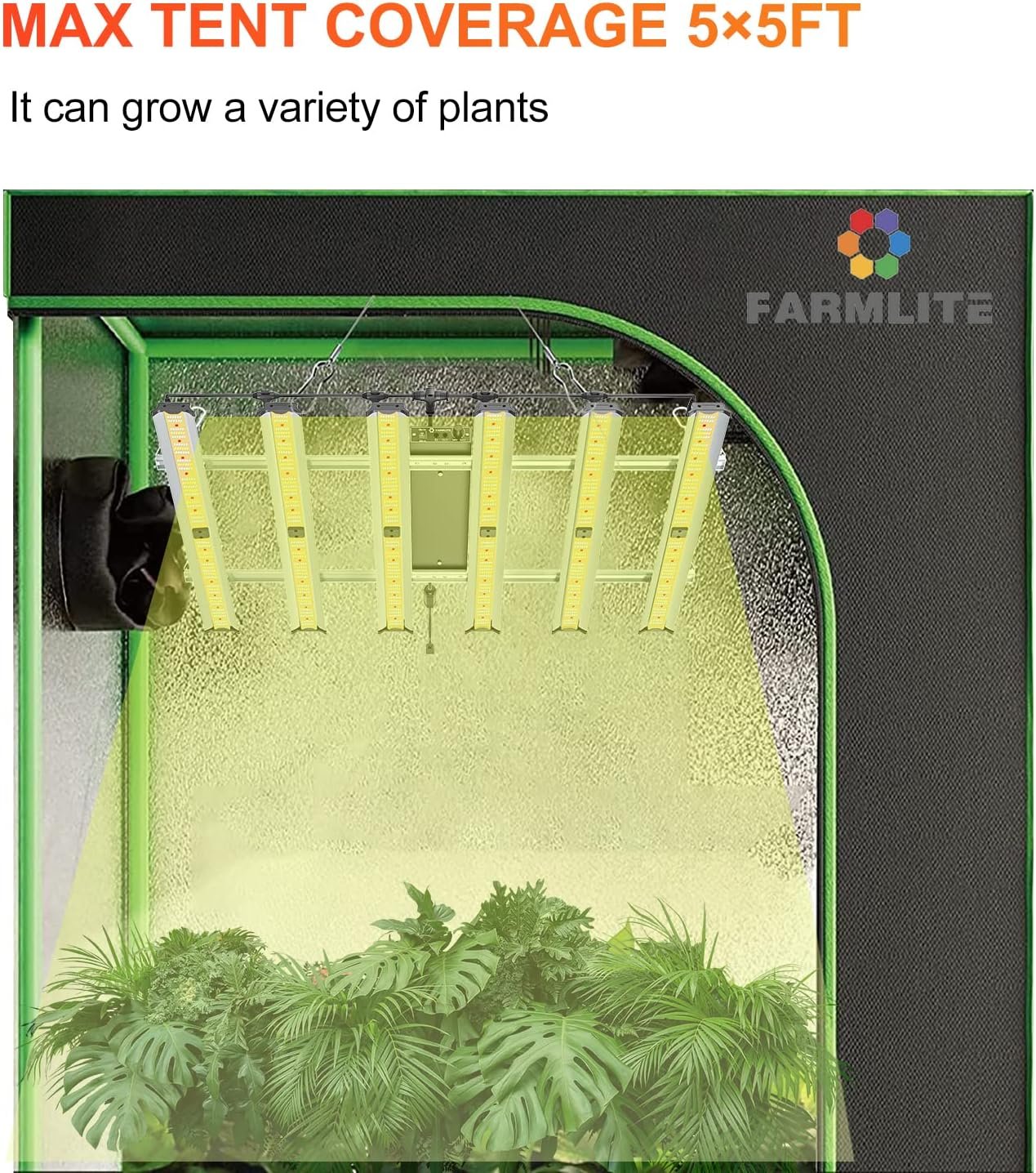 FARMLITE Grow Light LED Grow Lights for Indoor Plants Full Spectrum Growing Light Plant Hanging Growing Lamps Seedling with Samsung Diodes Daisy Chain Dimmable (320watts)