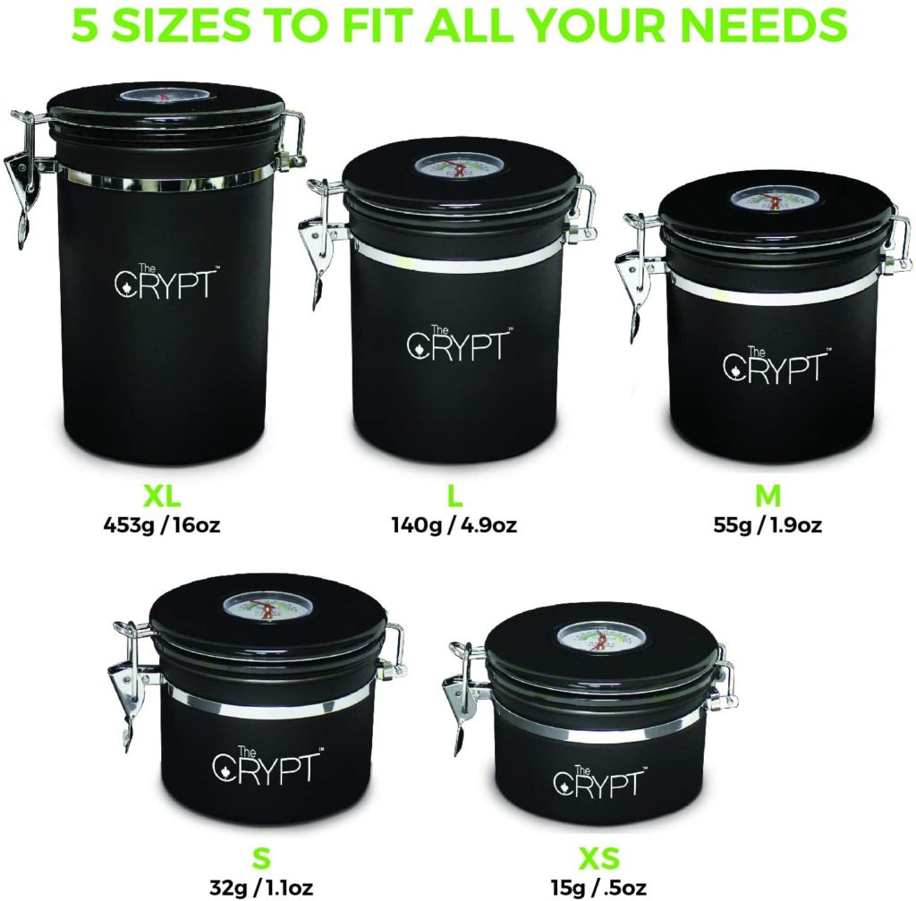 Crypt Containers for Curing Cannabis