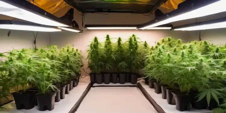 An indoor grow operation